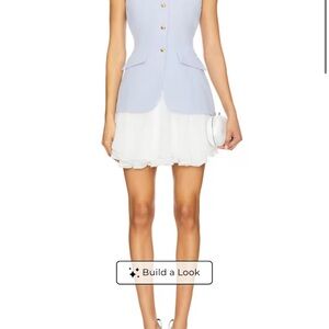 Amanda Uprichard Light Purple and White Mini Dress